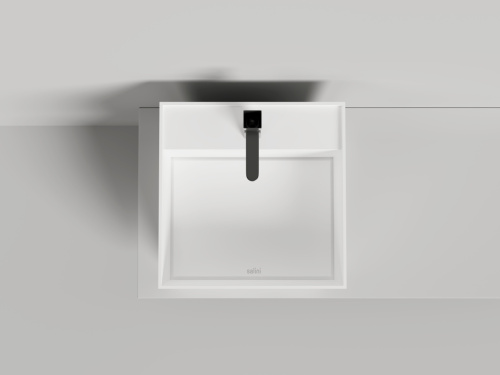 Раковина из искусственного камня S-Sense Salini ARMONIA 130513TG 50х50 накладная цвет белый без отверстий под смеситель - фото 5